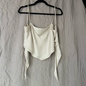 Aritzia faux silk top
